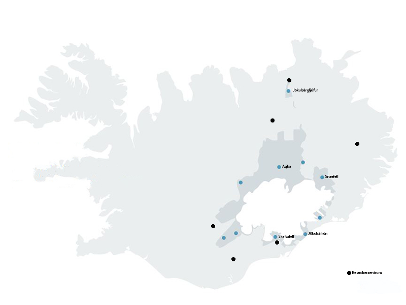 Map Vatnajökull National Park
