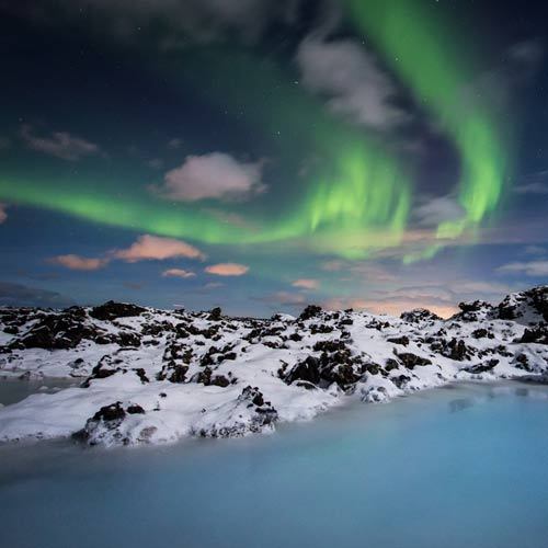 Northern Lights at the Blue Lagoon