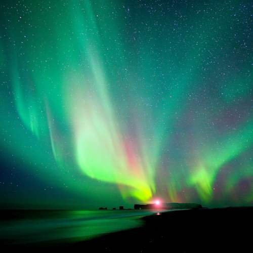 Northern Lights over Dyrholaey