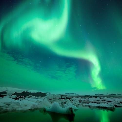 Northern Lights above Joekulsarlon